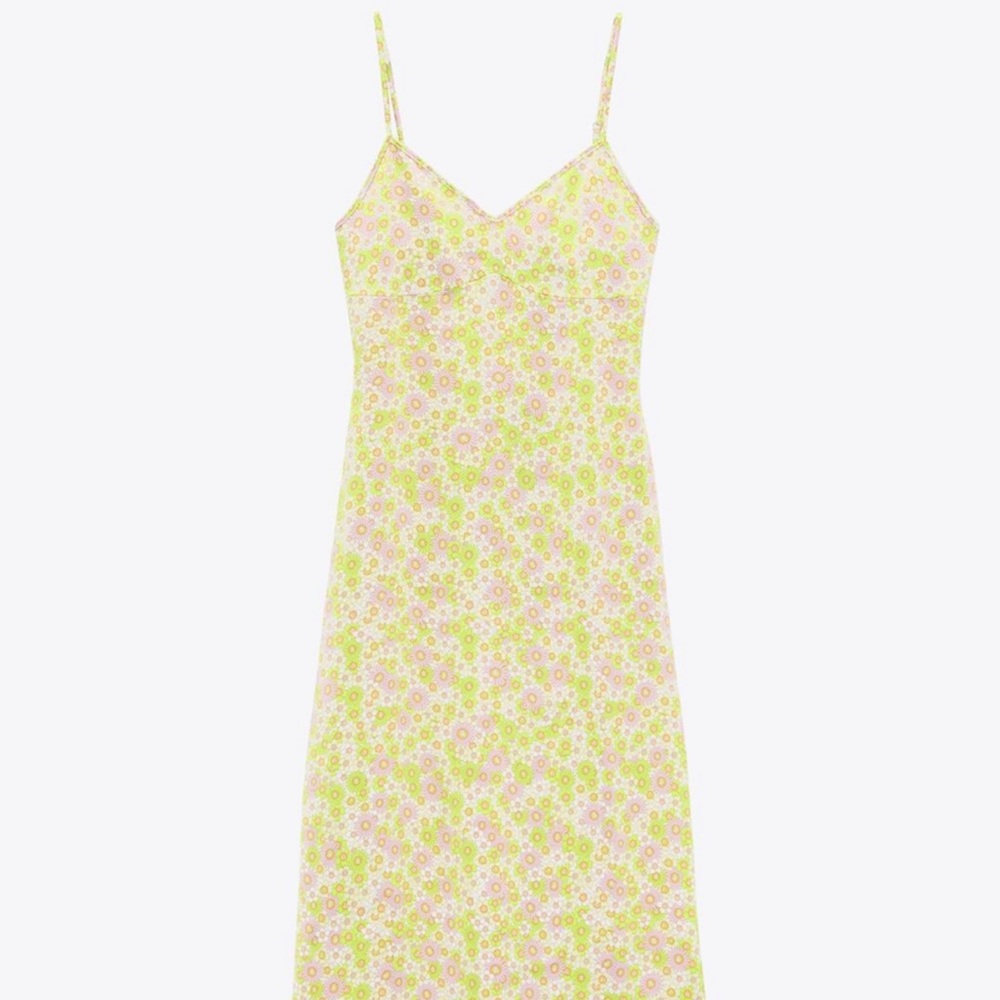 ZARA FLORAL MIDI DRESS